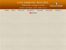 Tablet Screenshot of colombinibistro.com